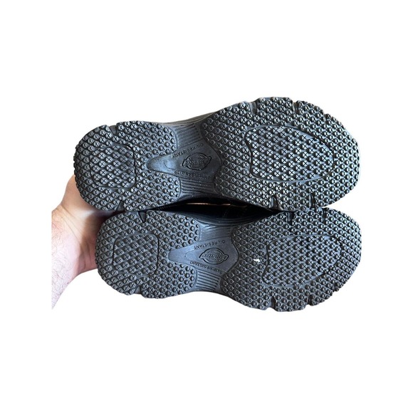 Dickies Shoes Mens Sz 8 Black Leather Slip On Work Sneakers Oil Slip Resistant - Picture 7 of 7